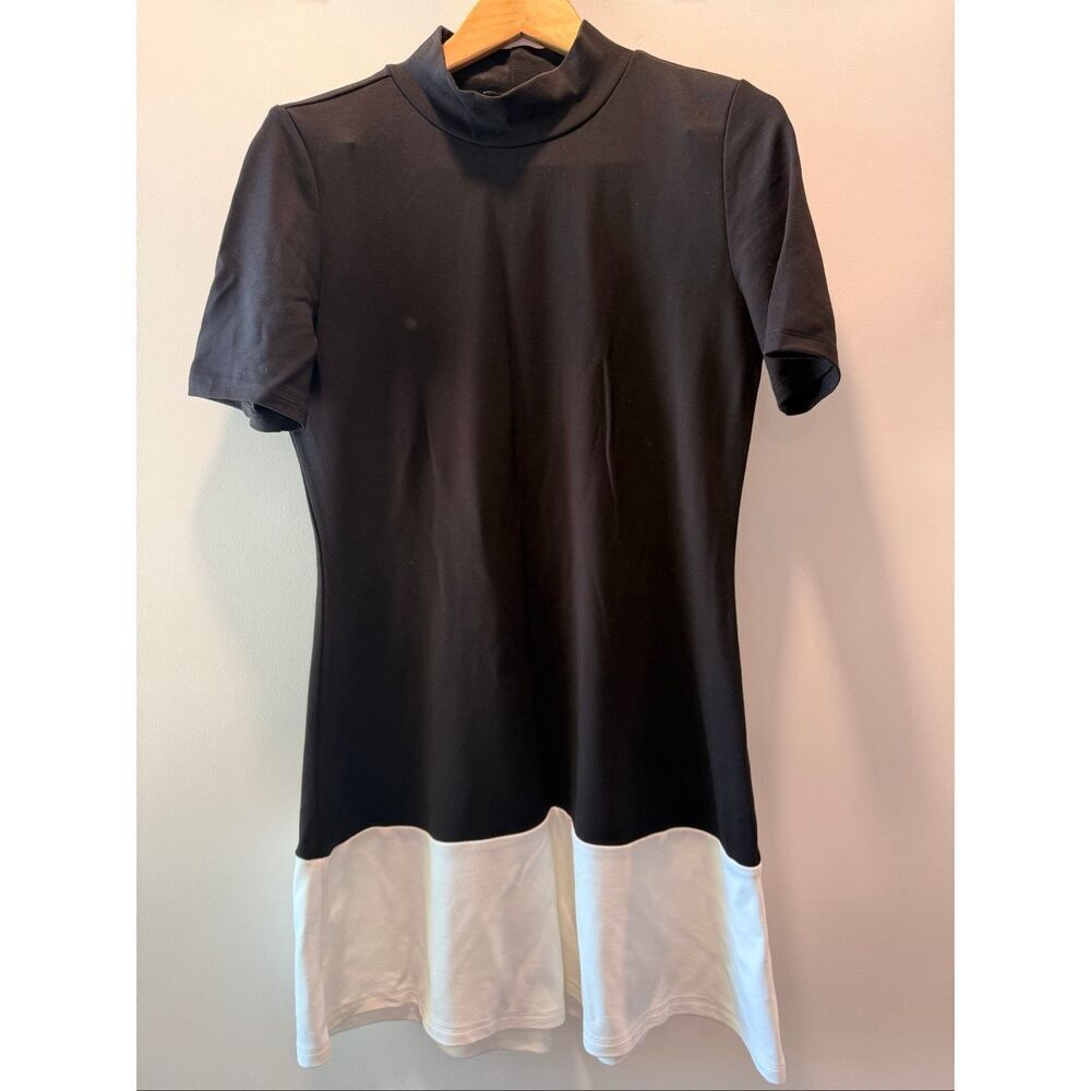 Color Block Mini Dress - Black/White - Picture 5 of 6